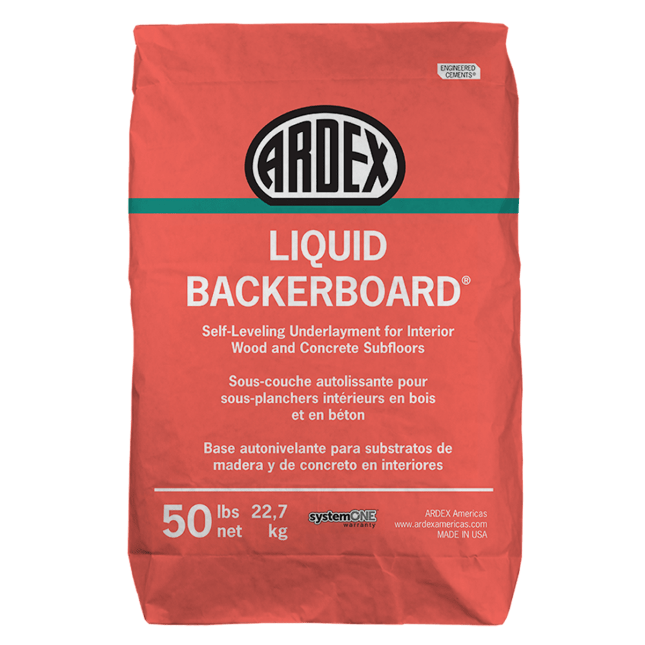 ARDEX liquid backboard, self-leveling underlayment for tile